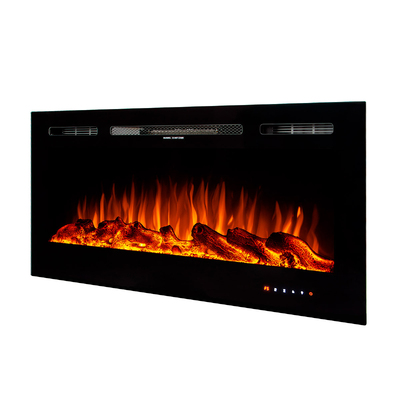 Kominek elektryczny do wbudowania i montażu na ścianie Kamelia, Art Flame, 544x1143x140 mm, 1500W, 3 kolory płomienia, 5 poziomów intensywności płomienia, Pola i kryształy