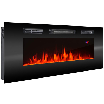 Elektryczny kominek ścienny/wbudowany Amadeo 36, Art Flame, 465x914x121 mm, 1500W, ponad 100 kombinacji kolorów, Termostat, Polana i kryształy