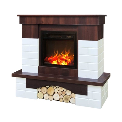 Kominek elektryczny Leon & Dionis, 958x1096x280 mm, 1500W, 2 stopnie grzania, 5 poziomów intensywności płomienia, Timer