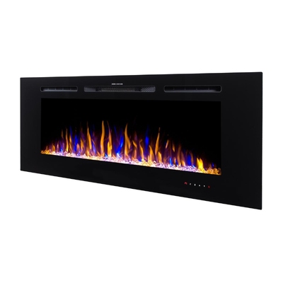 Kominek elektryczny do wbudowania i montażu na ścianie Hefest, Art Flame, 544x1524x140 mm, 1500W, 3 kolory płomienia, 5 poziomów intensywności płomienia, Pola i kryształy