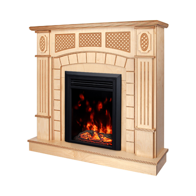 Kominek elektryczny Amsterdam wood & Cris, Art Flame, 1120x1150x300 mm, 1500 W, Efekt trzaskającego drewna, 10 kolorów płomienia, termostat, timer