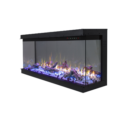 Kominek elektryczny do zabudowy 3D Haiti 60, Art Flame, 533x1524x332 mm, 1500W, ponad 100 kombinacji kolorystycznych, Termostat, Pola i kryształy