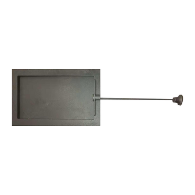 Zasuwka do przewodu kominowego Z 107, 350×210 mm, żeliwo, odporność cieplna 700–950 °C, mechanizm ślizgowy