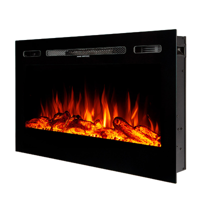 Kominek elektryczny do wbudowania i montażu na ścianie Adeli, Art Flame, 544x915x140 mm, 1500W, 3 kolory płomienia, 5 poziomów intensywności płomienia, Pola i kryształy