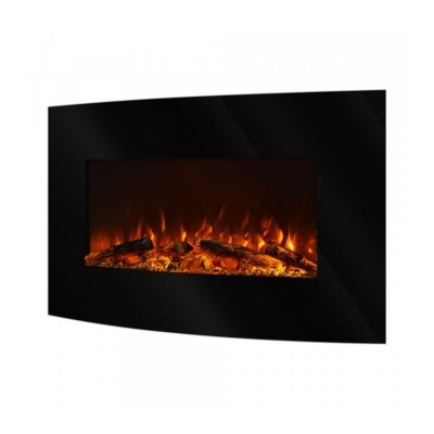 Elektryczny kominek ścienny Santorini, Art Flame, 560x900x130 mm, 1500W, 2 stopnie grzania, 5 poziomów intensywności płomienia, Timer
