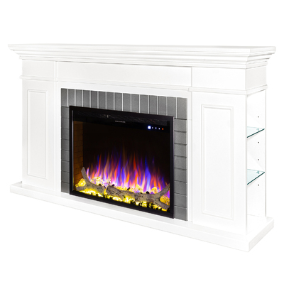 Kominek elektryczny Safina & Tomas Maxi, Art Flame, 900x1700x300 mm, 1500W, 50 kombinacji kolorystycznych, Termostat, Pola i kryształy