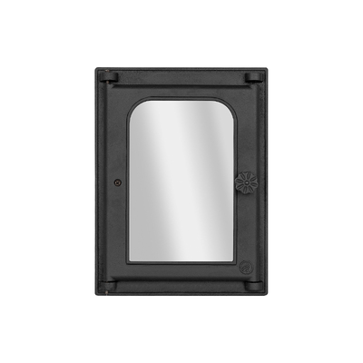 Drzwiczki do pieca K 303, 312×410 mm, Żeliwo, Odporność 700–950℃, Obrotowe otwieranie