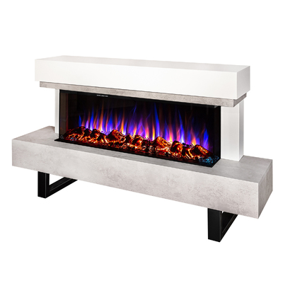Kominek elektryczny Monro & Dalas, 750x1400x300 mm, 1500W, 30 kombinacji kolorystycznych, Termostat, Pola kryształowe