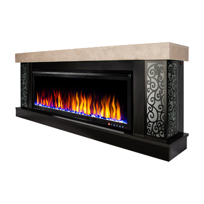 Kominek elektryczny Galateea maxi &Schubert 50, Art Flame, 700x1800x275 mm, 1500W, ponad 60 kombinacji kolorystycznych, termostat, polana, kryształy i kamyczki