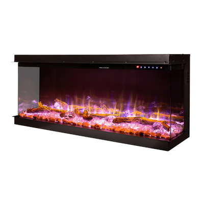 Kominek elektryczny do zabudowy 3D Haiti 60, Art Flame, 533x1524x332 mm, 1500W, ponad 100 kombinacji kolorystycznych, Termostat, Pola i kryształy