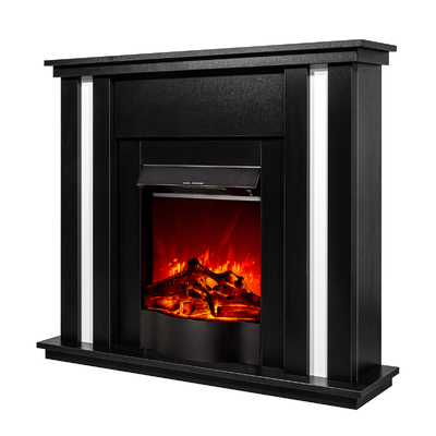 Kominek elektryczny Gustavo & Corsica, Art Flame, 950x1100x270 mm, 1500W, 2 stopnie grzania, 5 poziomów intensywności płomienia, Przycisk zasilania