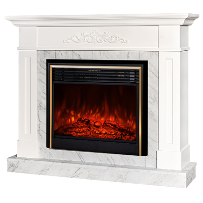 Kominek elektryczny Luca & Richi, Art Flame, 1130x1400x290 mm, 1950 W, Efekt trzaskania drewna, 5 poziomów intensywności płomienia, Timer