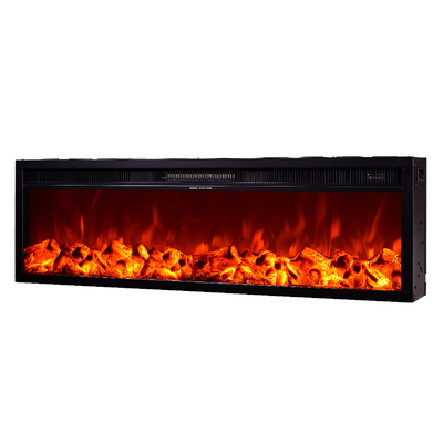 Kominek elektryczny do zabudowy Tanzania, Art Flame, 405x1285x180 mm, 1500W, 2 stopnie grzania, 5 poziomów intensywności płomienia, Timer