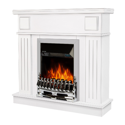 Kominek elektryczny Marina & Galileo silver, Art Flame, 997x1034x270 mm, 2000W, Termostat, 5 poziomów intensywności płomienia, Timer