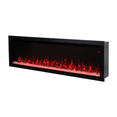 Kominek elektryczny do wbudowania i montażu na ścianie Haven 60, Art Flame, 460x1524x162 mm, 1500W, ponad 100 kombinacji kolorystycznych, Termostat, Pola i kryształy