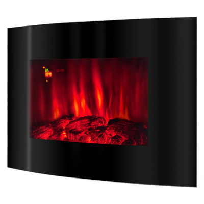 Elektryczny kominek ścienny Carlos, Art Flame, 560x885x135 mm, 2000W, 7 kolorów płomienia, termostat, 5 poziomów intensywności płomienia