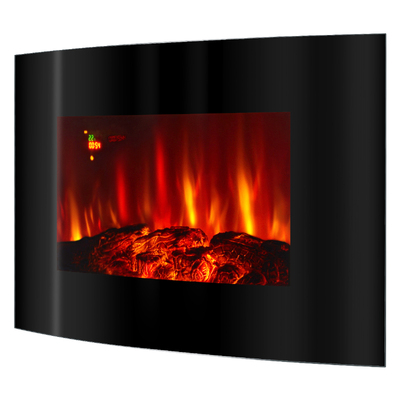 Elektryczny kominek ścienny Carlos, Art Flame, 560x885x135 mm, 2000W, 7 kolorów płomienia, termostat, 5 poziomów intensywności płomienia