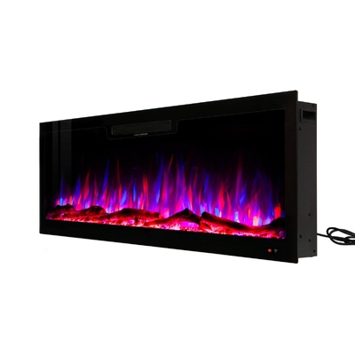 Kominek elektryczny do wbudowania i montażu na ścianie Vegas 50, Art Flame, Art Flame, 457x1270x126 mm, 1500W, 10 kolory płomienia, Termostat, Pola i kryształy
