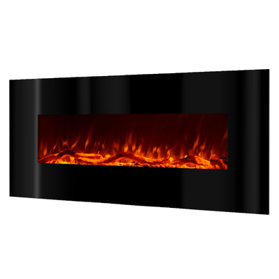 Elektryczny kominek ścienny Madrid, Art Flame, 550x1280x140 mm, 1500W, 3 kolory płomienia, 5 poziomów intensywności płomienia, 2 poziomy ogrzewania