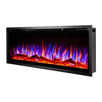 Elektryczny kominek ścienny Schubert 42, Art Flame, 448x1068x146 mm, 1500W, ponad 60 kombinacji kolorystycznych, termostat, polana, kryształy i kamienie dekoracyjne