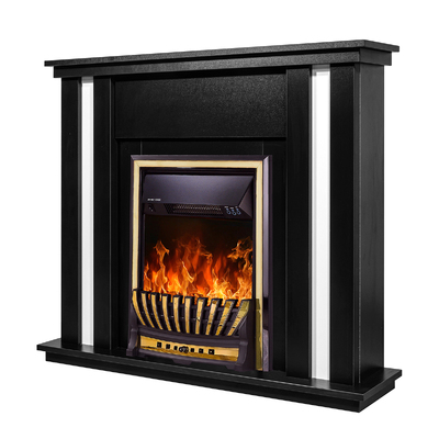 Kominek elektryczny Gustavo & Meridian, Art Flame, 950x1100x270 mm, 2000W, Termostat, 5 poziomów intensywności płomienia, Timer