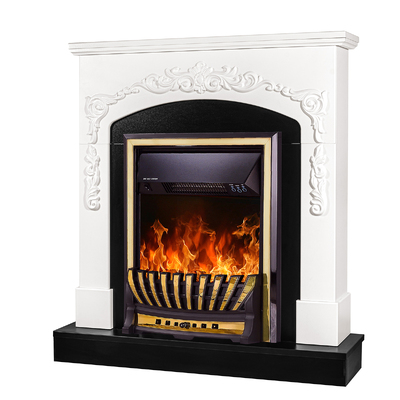 Kominek elektryczny Casanova & Meridian, Art Flame, 975x900x250 mm, 2000W, Termostat, 5 poziomów intensywności płomienia, Timer