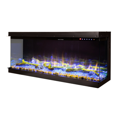 Kominek elektryczny do zabudowy 3D Haiti 33, Art Flame, 567x835x317 mm, 1500W, ponad 100 kombinacji kolorystycznych, Termostat, Pola i kryształy